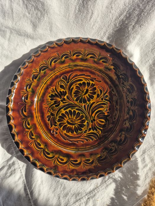 Platou ceramica pictat manual