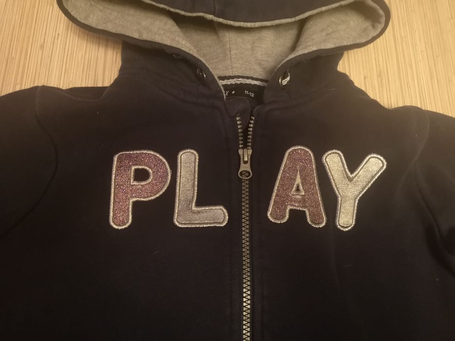 Geaca blugi, hanorac fermoar, fete, 9, 10, 11, 12 ani,  140 - 146- 152