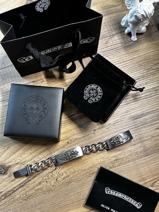 Bratara Chrome Hearts Double ID — Full Set Cadou