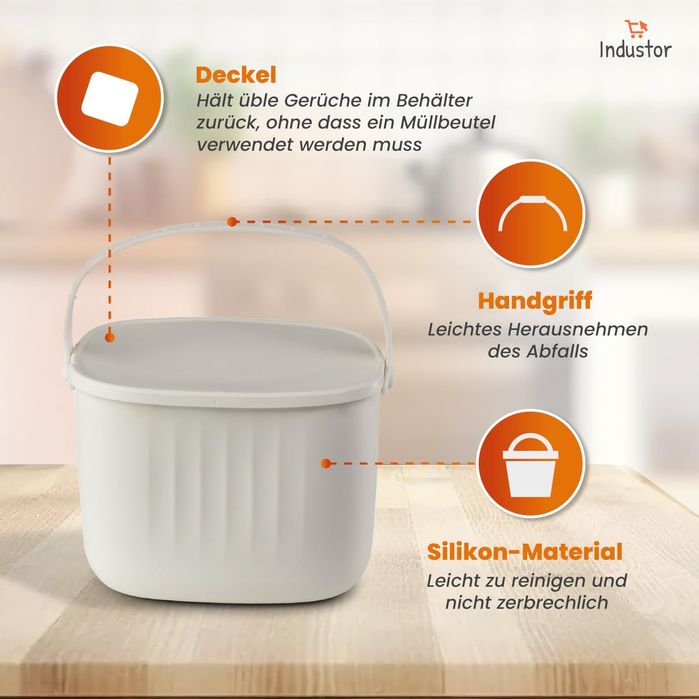 Galeata din silocon cu capac 5 L