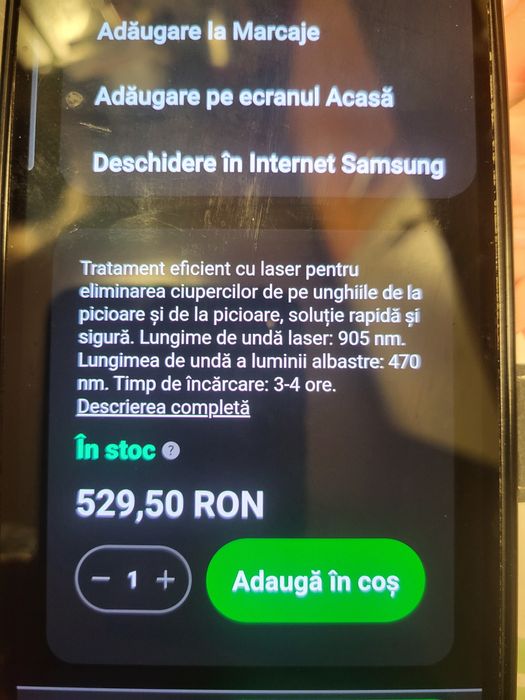 Aparat pentru tratarea ciupercii unghiilor