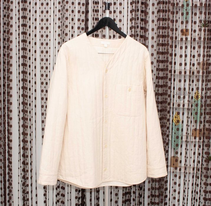 COS оригинално мъжко яке тип риза бежово подплатено М
