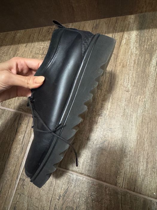 Дамски черни ниски обувки Bianki естествена кожа