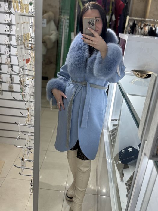 Vand Palton din lana Alpaca cu vulpe 799 lei