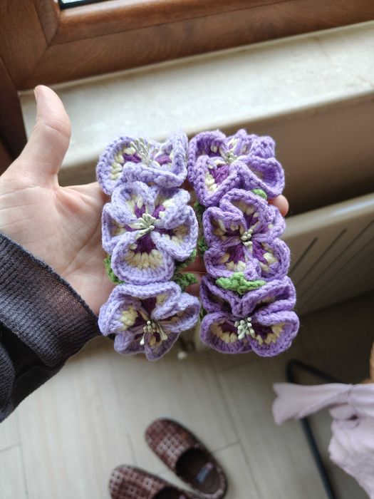 Ръчно плетени детски фиби