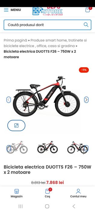 Bicicleta electrica nouă 2motore se vinde pentru lipsă de timp pentru