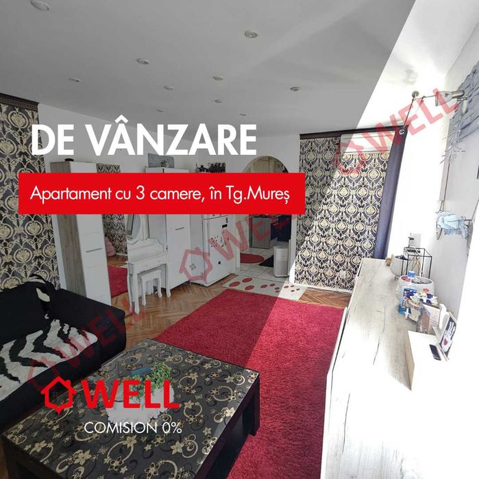 De vânzare apartament, cu 3 camere în Tg.Mureș