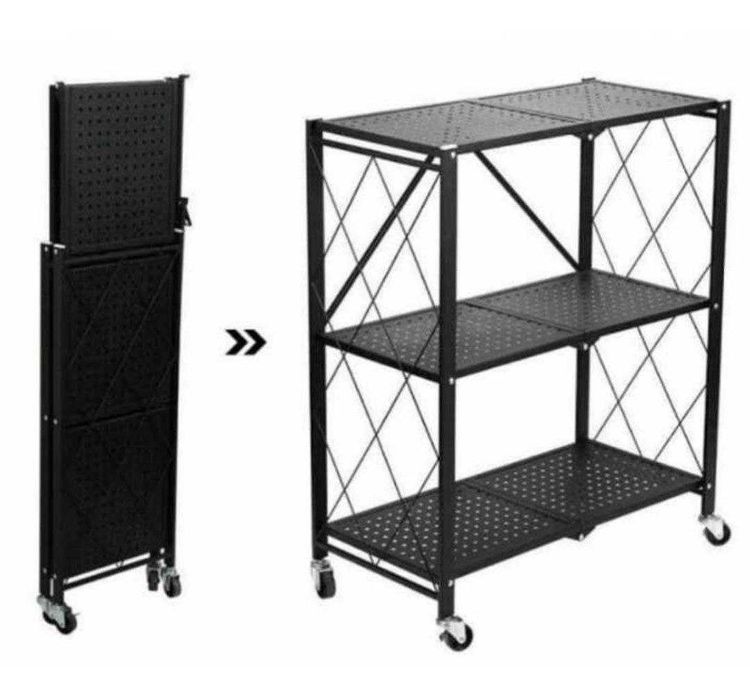 Складной стеллаж отличается актуальным минималистичным дизайном