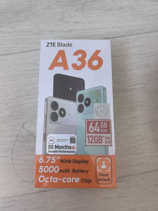 ZTE blade A36 черный цвет