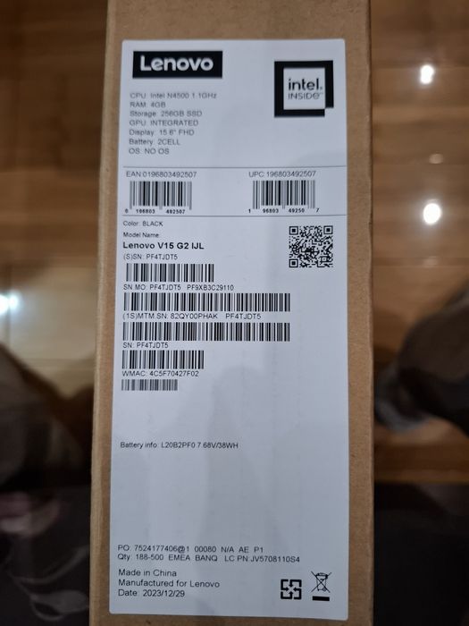 Ноутбук Lenovo V15 G2 IJL