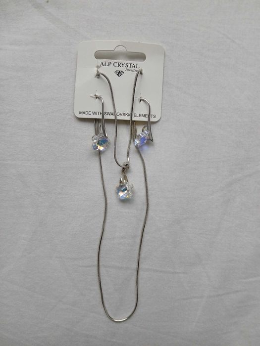 Колие с обици Swarovski