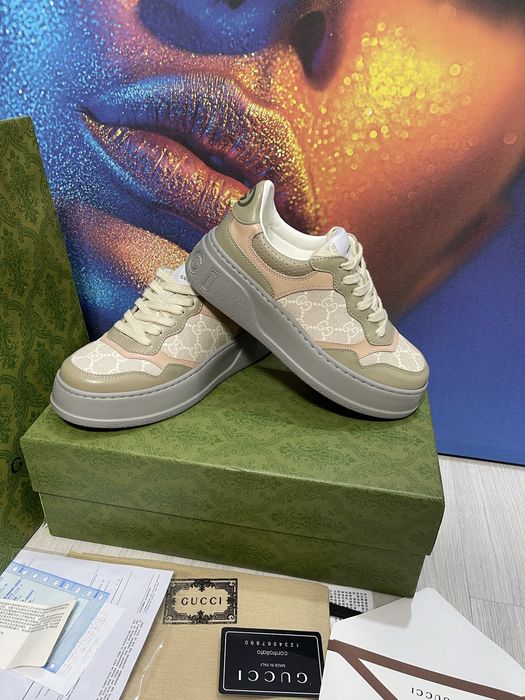 Adidasi Gucci GG piele naturala Full Box colectie noua