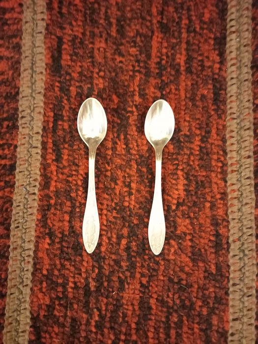 Мельхиоровые ложки и лопатки для торта СССР.