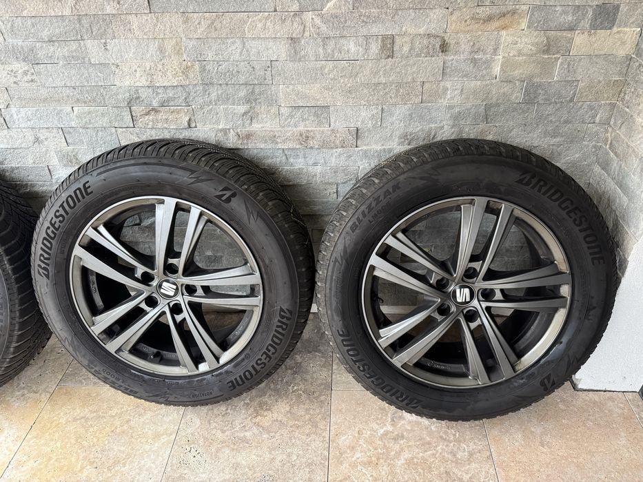 Jante ,roti 17”,Anvelope iarna 215 65 17,jante aliaj originale Seat