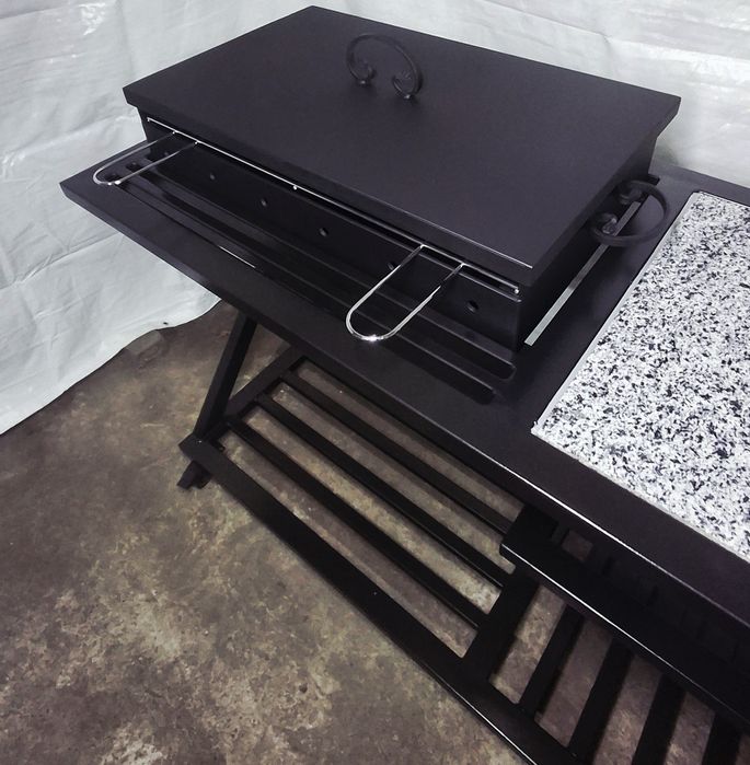 Ansamblu gratar cu arzator pe gaz