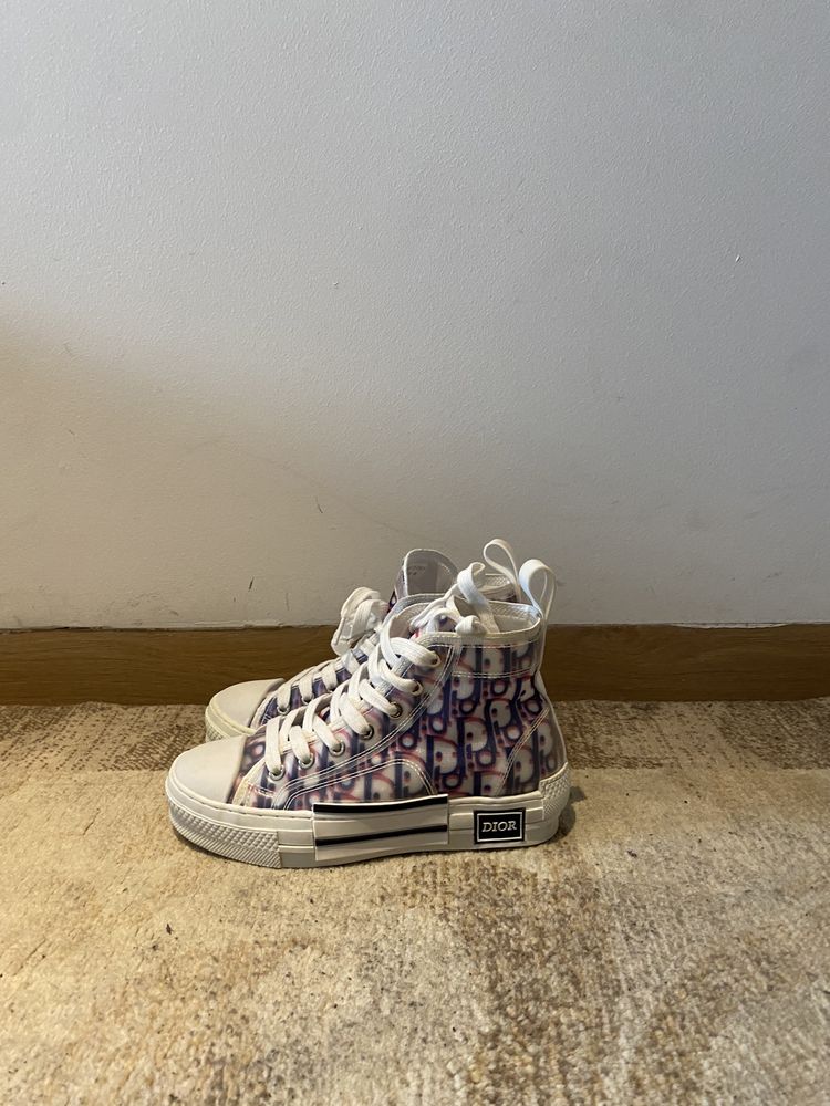 Dior B23 High Top Red Blue Oblique m rimi pentru fete Bucuresti