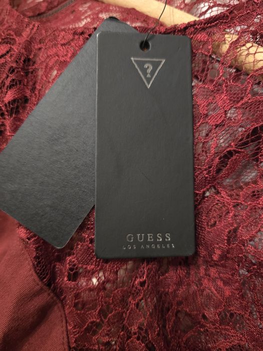 Дантелена блуза с дълъг ръкав-Guess