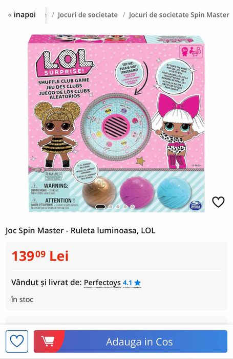 Joc interactiv LOL Surprise Spin Master Shuffle Club Game