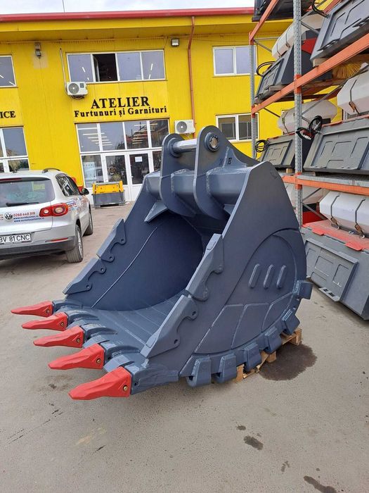Cupa excavator productie 25 60 tone Hardox cupa grea balastiera cariera Caterpillar Komatsu Volvo Hitachi Liebherr Terex