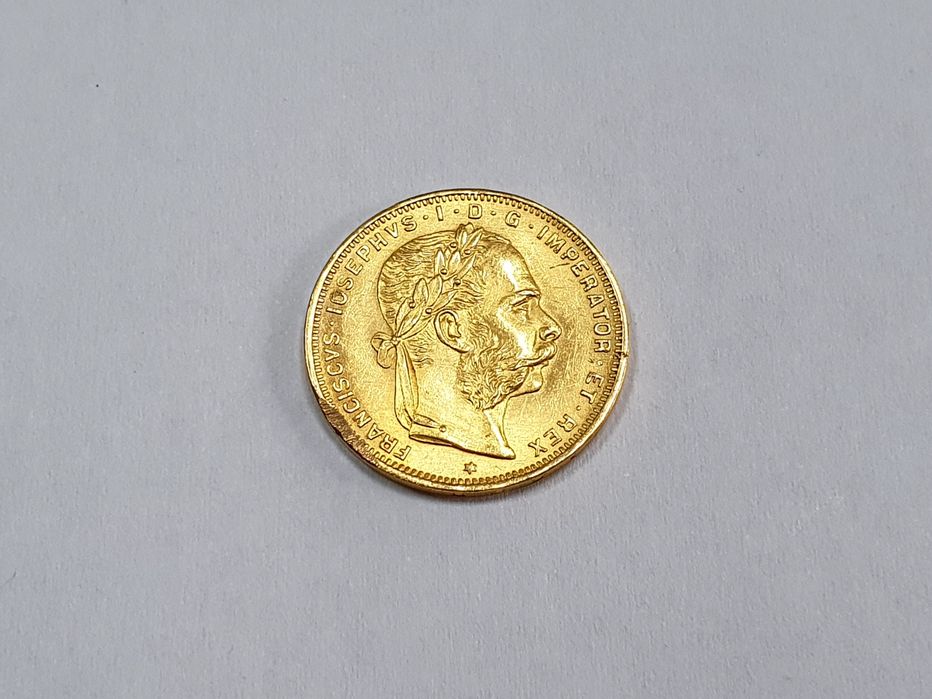 Monedă din aur 8 Florini / 20 Franci, Franz Joseph I – 1892