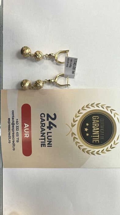 Cercei aur 14 K 4.40 GR (Ag45 B:10981.42)