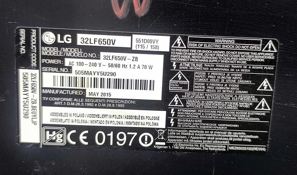 Televizor SMART LG 32" Full HD USB HDMI DVB-T/C - Impecabil