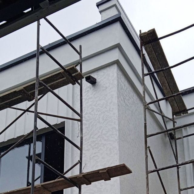 Фасад травертин, атаченто, эммулция краска