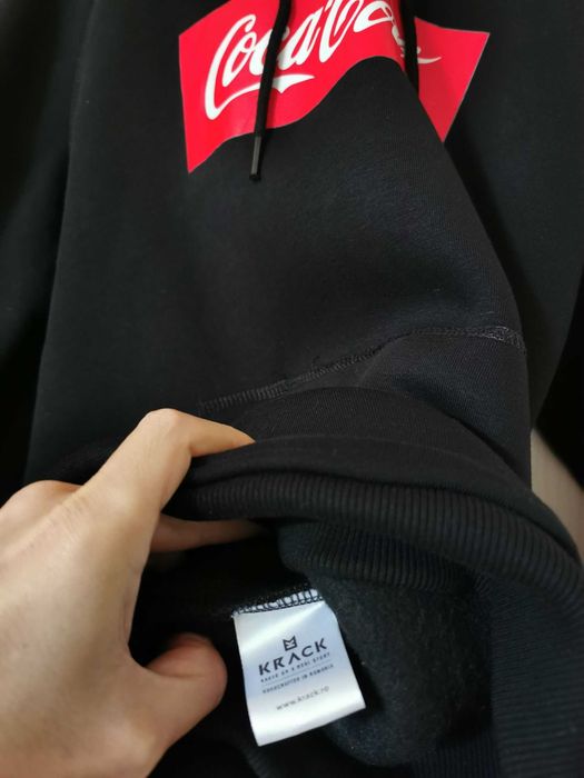 Hoodie Coca-Cola cu imprimeu. Hanorac original KRCKBRND