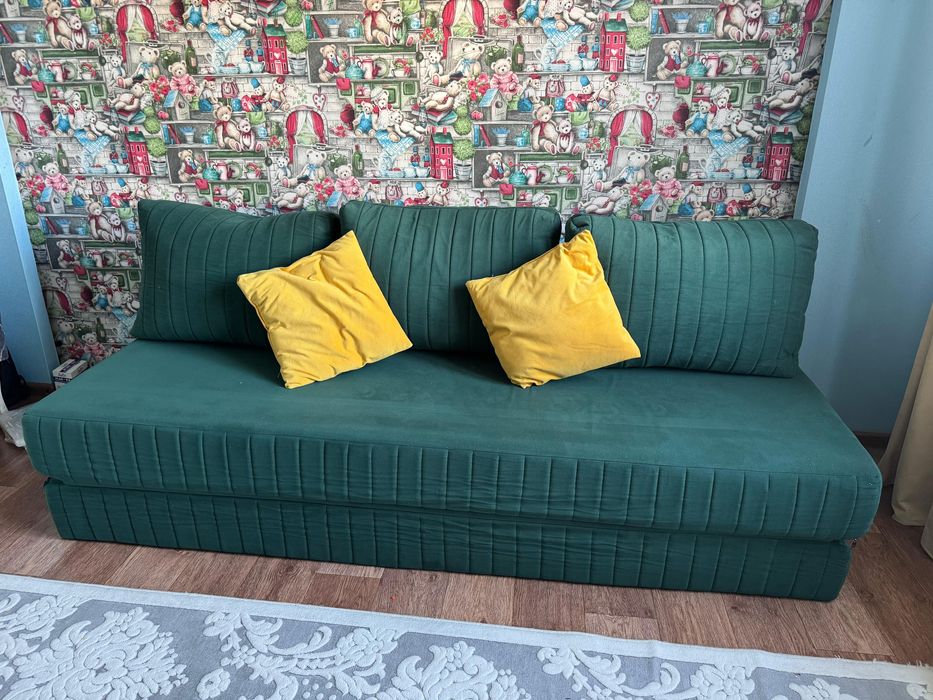 Диван зеленый раскладной