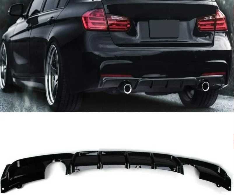 Двоен Дифузер BMW F30 F31 335 340 / БМВ Ф30 Ф31 Добавка за задна броня