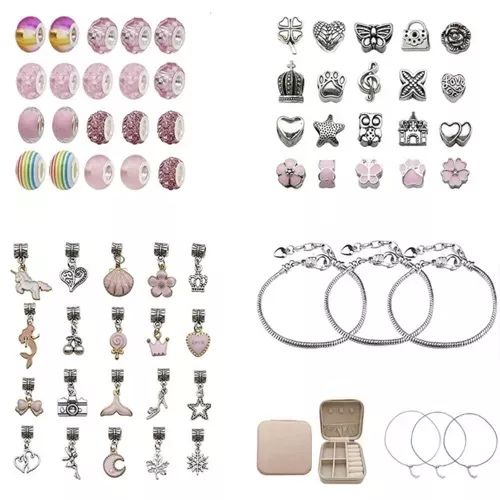 Комплект за изработка на гривни и колиета, мъниста,детски бижута,22893