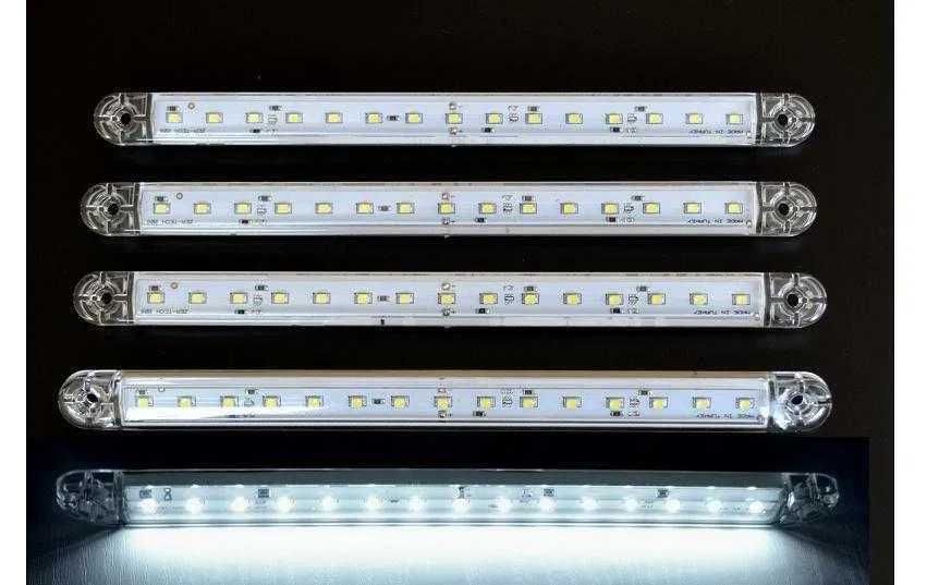 1 бр. Лед LED дълги габарити светлини с 15 диода 12-24V , 3 цвята