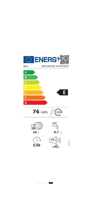 Masina de spalat vase incorporabila Beko sigilata, garantie