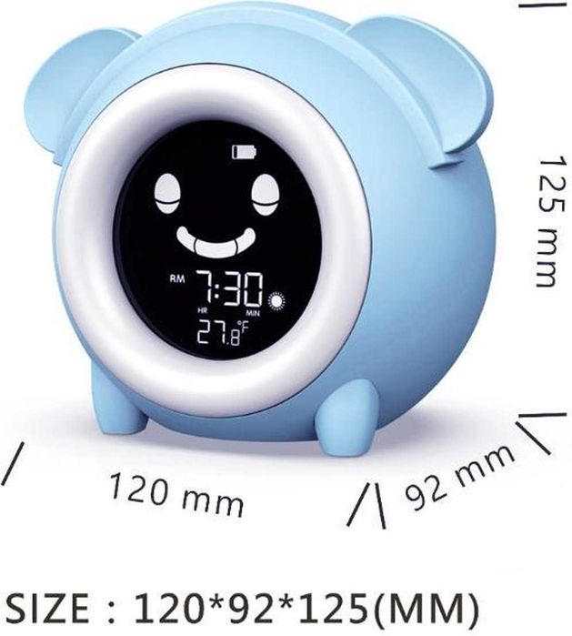 Ceas digital pentru camera copiilor, alarma, termometru, display Lcd