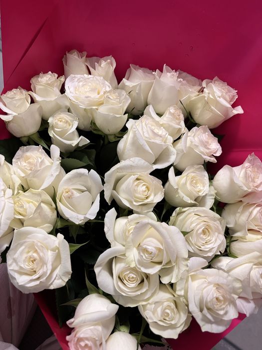 Метровый,ақ роза,37 шт