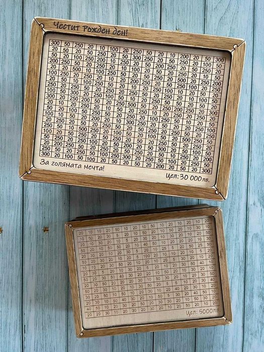 Дървена касичка с цел – персонализирана кутия за пари