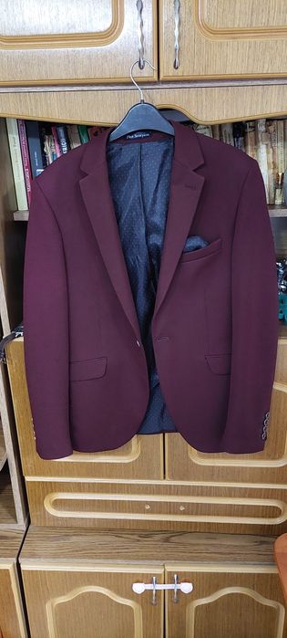 Sacou elegant ceremonie-casual/ Culoare visiniu/  Marimea 52