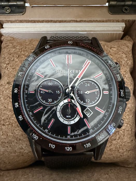 Ceas Holzkern "Marble & Black"