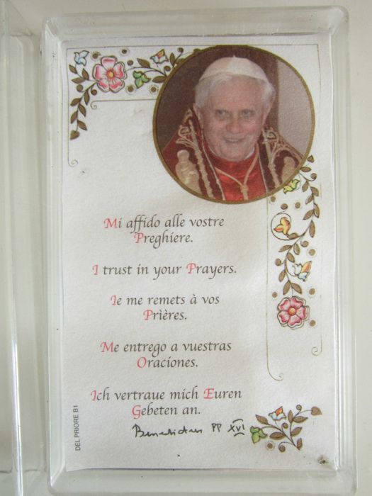 cadou rar Papa Benedict Vatican 2005  Crucifix papal made Italy