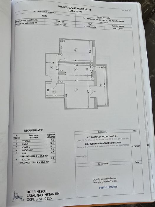 Apartament 2 camere de vânzare – Complex Altis Aedificium