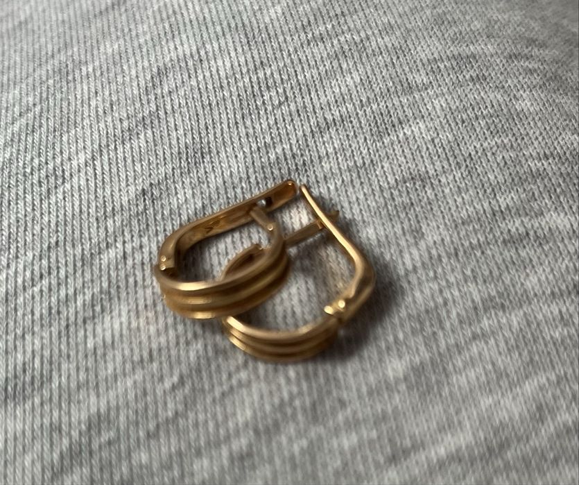 Златни обеци халки 585 проба 4 грама 14 карат