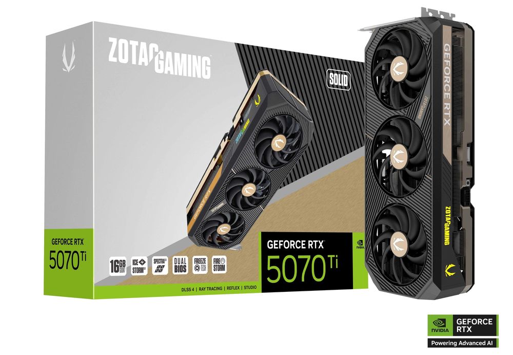 Видеокарта ZOTAC GeForce RTX 5070 Ti 16 ГБ GDDR7 SOLID SFF