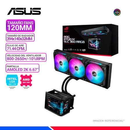 Система охлаждения ASUS ROG Ryuo IV SLC 360 ARGB черная