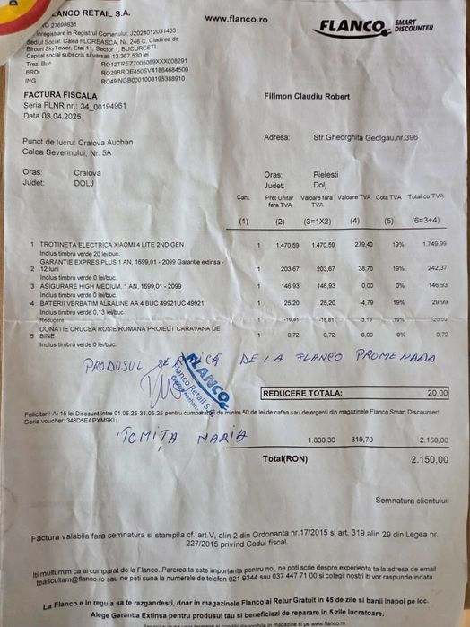 Trotineta Xiaomi 4Lite 2ND gen