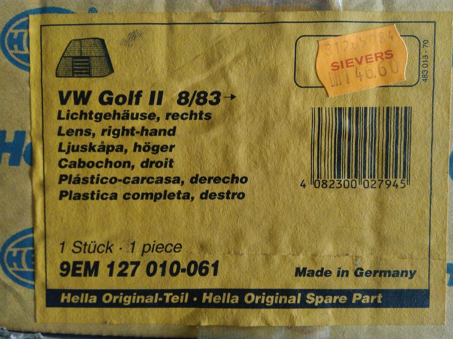Vand doua stopuri NOI, spate (stanga + dreapta) pentru VW Golf II