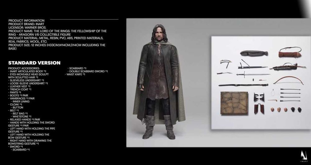 Figurina INART Aragorn 1/6 Lord of the Rings