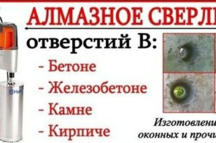Almazniy bur xizmatlari. Услуги алмазный бурение. Devor teshish