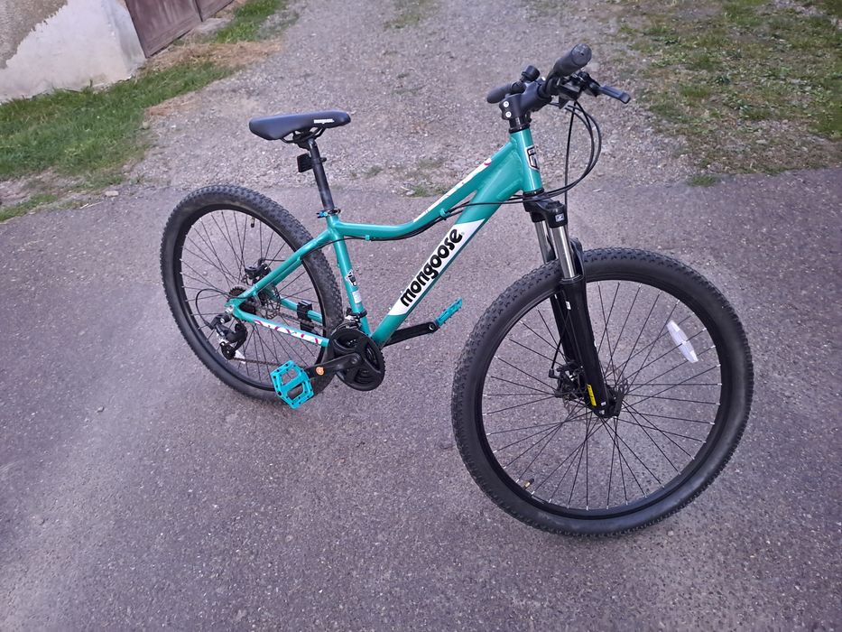 Bicicletă Mongoose Boundary MTB, frâne pe disc, suspensie față