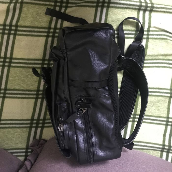 Рюкзак кожаный чёрный