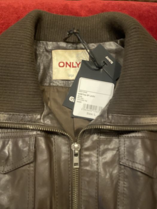 Geaca de piele 100% naturala, Only M-L